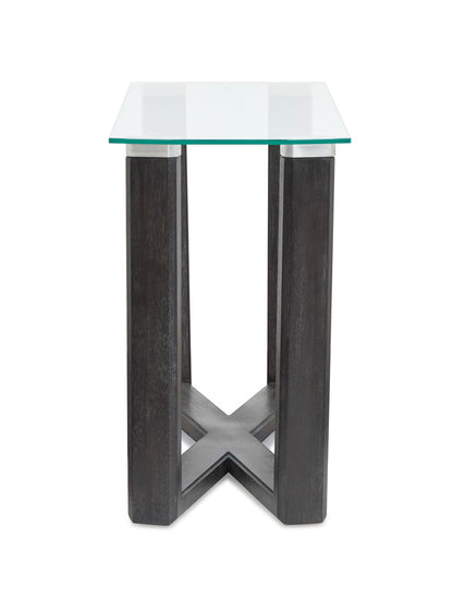 Magnussen - Wexler Black Truffle And Clear Glass Rectangular Sofa Table - T6345-73 view 4
