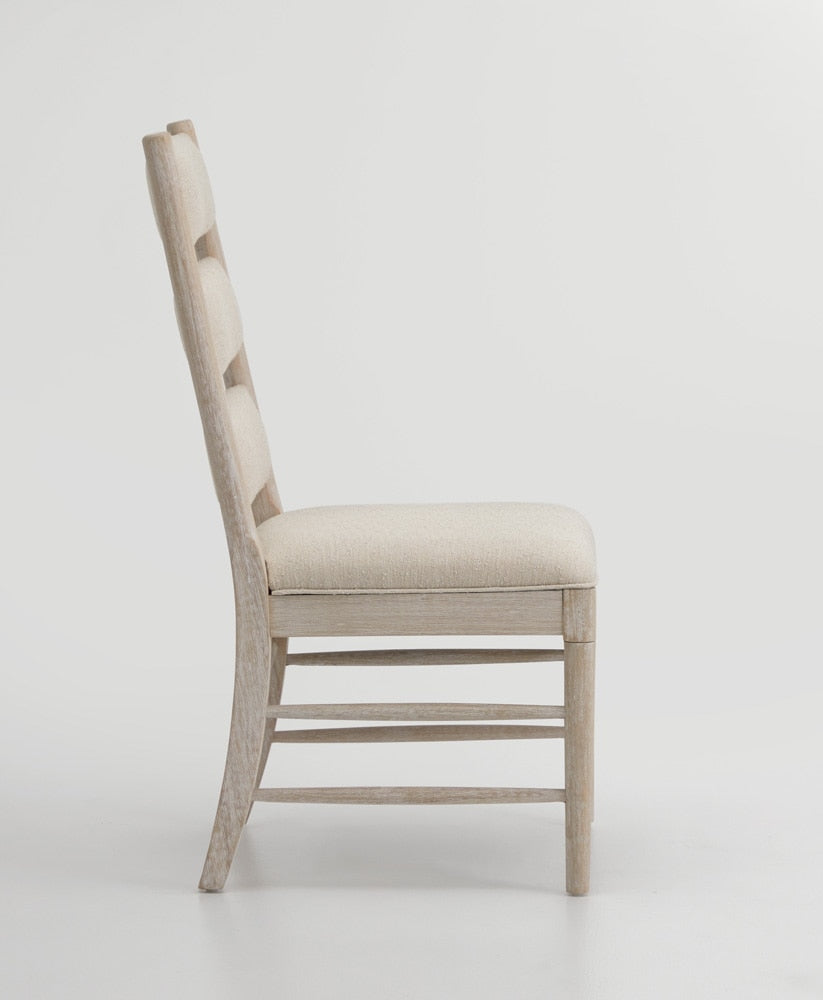 Magnussen - White and Clara Natural Performance Fabric - Dining Side Chair w/Upholstered Seat & Back (2/ctn) - D7003-63_CLOSEOUT veiw 3