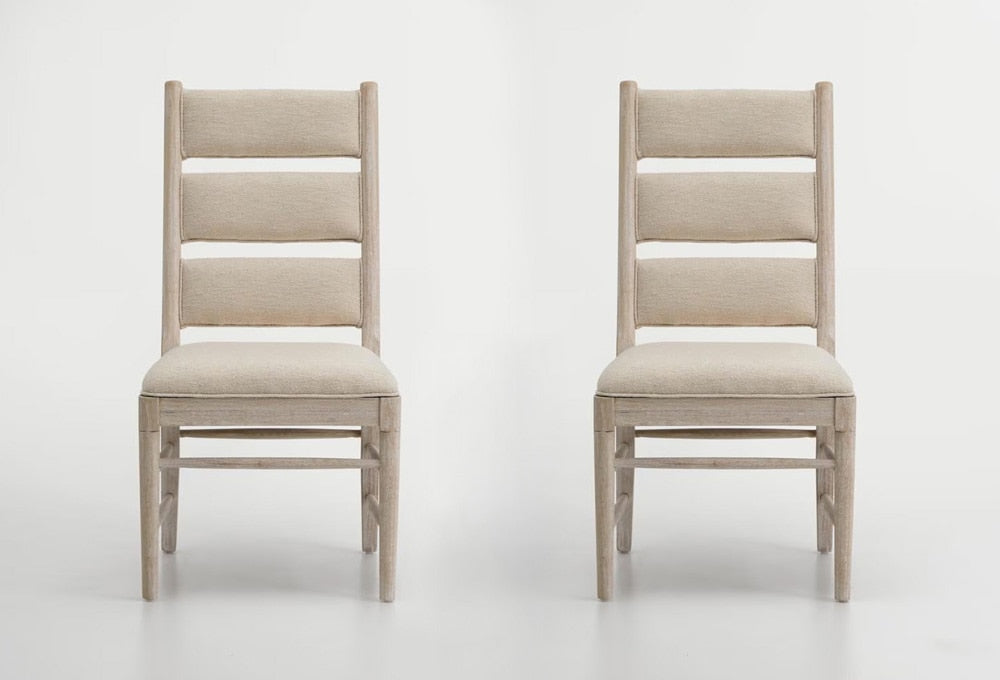 Magnussen - White and Clara Natural Performance Fabric - Dining Side Chair w/Upholstered Seat & Back Set of 2 - D7003-63_CLOSEOUT veiw 1