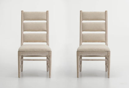 Magnussen - White and Clara Natural Performance Fabric - Dining Side Chair w/Upholstered Seat & Back Set of 2 - D7003-63_CLOSEOUT veiw 1