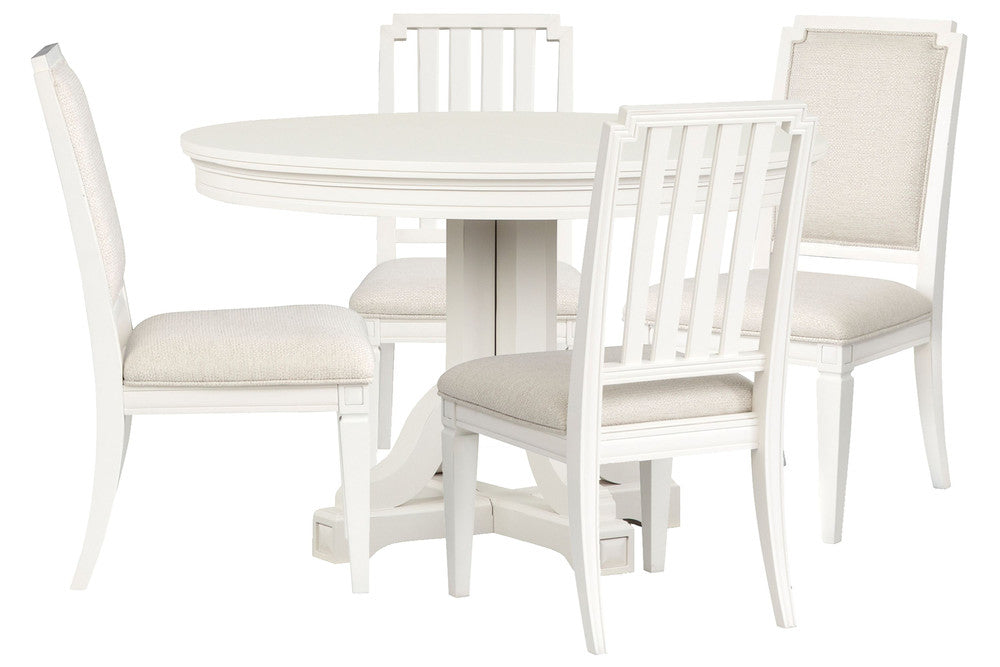 Magnussen - Willowbrook Egg Shell White Extendable 48" Round Dining Table With 2 Side Chairs And 2 Upholstered Side Chairs - D5324-25-KIT7 view 1