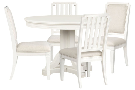 Magnussen - Willowbrook Egg Shell White Extendable 48" Round Dining Table With 2 Side Chairs And 2 Upholstered Side Chairs - D5324-25-KIT7 view 1