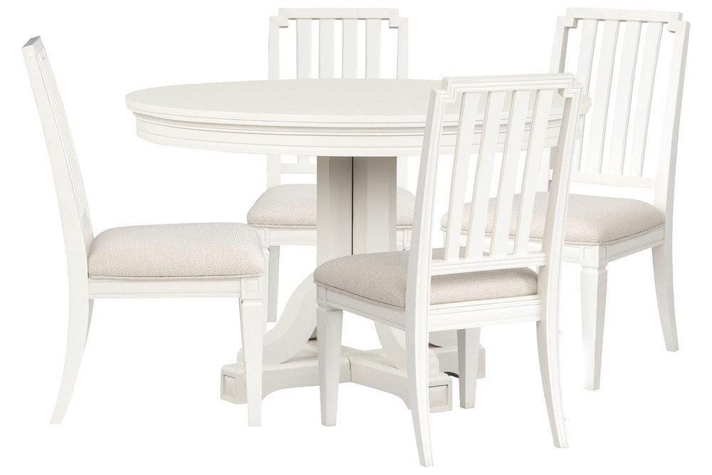 Magnussen - Willowbrook Egg Shell White Extendable 48" Round Dining Table With 4 Side Chairs - D5324-25-KIT1 view 1
