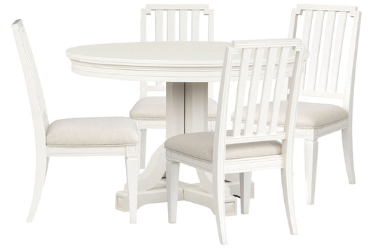 Magnussen - Willowbrook Egg Shell White Extendable 48" Round Dining Table With 4 Side Chairs - D5324-25-KIT1 view 1