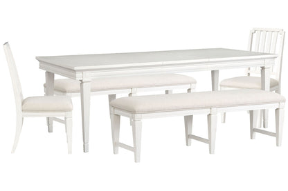 Magnussen - Willowbrook Egg Shell White Extendable Rectangular Dining Table With 2 Upholstere Benches And 2 Side Chairs - D5324-20-KIT52 view 1
