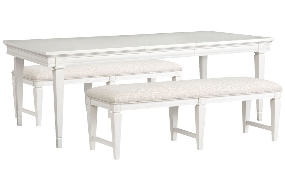 Magnussen - Willowbrook Egg Shell White Extendable Rectangular Dining Table With 2 Upholstere Benches - D5324-20-KIT49 view 1