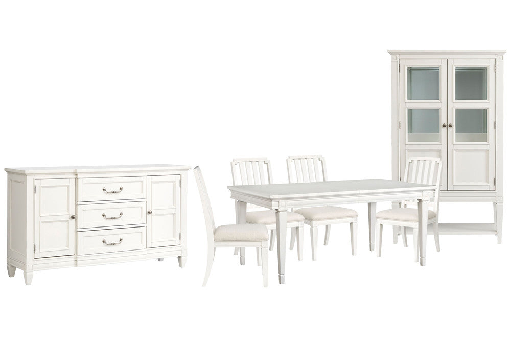 Magnussen - Willowbrook Egg Shell White Extendable Rectangular Dining Table With 4 Side Chairs Buffet And Display Cabinet - D5324-20-KIT3 view 1
