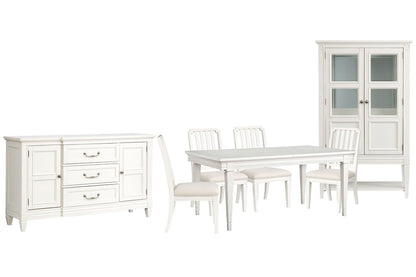 Magnussen - Willowbrook Egg Shell White Extendable Rectangular Dining Table With 4 Side Chairs Buffet And Display Cabinet - D5324-20-KIT3 view 1