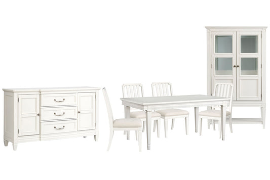Magnussen - Willowbrook Egg Shell White Extendable Rectangular Dining Table With 4 Side Chairs Buffet And Display Cabinet - D5324-20-KIT3 view 1