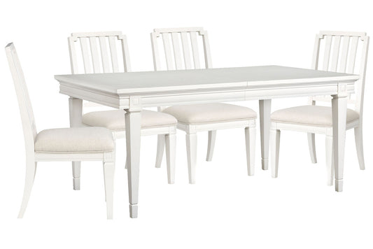 Magnussen - Willowbrook Egg Shell White Extendable Rectangular Dining Table With 4 Side Chairs - D5324-20-KIT1 view 1