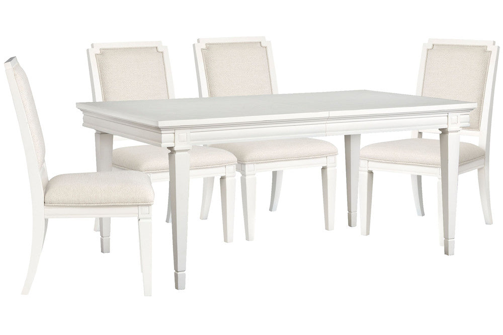 Magnussen - Willowbrook Egg Shell White Extendable Rectangular Dining Table With 4 Upholstered Side Chairs - D5324-20-KIT10 view 1
