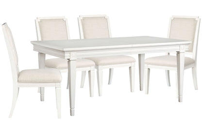 Magnussen - Willowbrook Egg Shell White Extendable Rectangular Dining Table With 4 Upholstered Side Chairs - D5324-20-KIT10 view 1