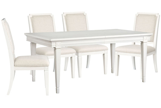 Magnussen - Willowbrook Egg Shell White Extendable Rectangular Dining Table With 4 Upholstered Side Chairs - D5324-20-KIT10 view 1