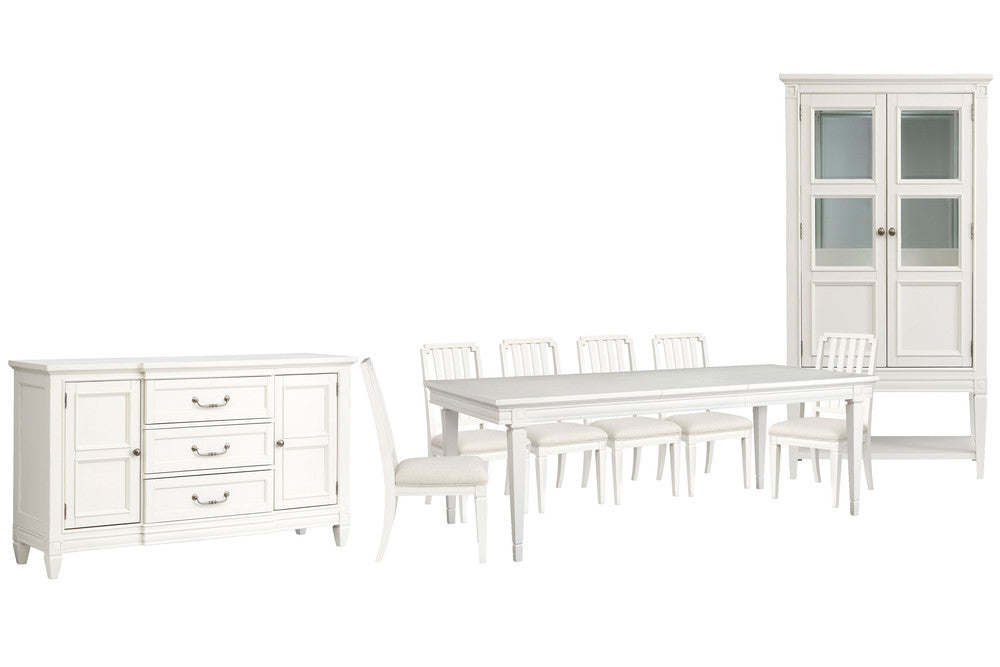 Magnussen - Willowbrook Egg Shell White Extendable Rectangular Dining Table With 6 Side Chairs Buffet And Display Cabinet - D5324-20-KIT6 view 1