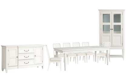 Magnussen - Willowbrook Egg Shell White Extendable Rectangular Dining Table With 6 Side Chairs Buffet And Display Cabinet - D5324-20-KIT6 view 1
