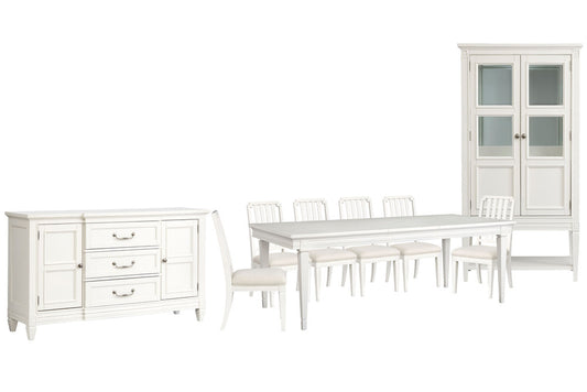 Magnussen - Willowbrook Egg Shell White Extendable Rectangular Dining Table With 6 Side Chairs Buffet And Display Cabinet - D5324-20-KIT6 view 1