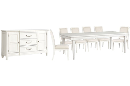 Magnussen - Willowbrook Egg Shell White Extendable Rectangular Dining Table With 6 Upholstered Side Chairs And Buffet - D5324-20-KIT14 view 1