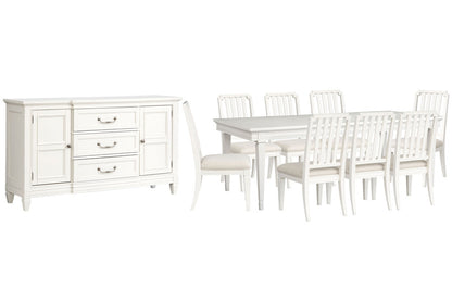 Magnussen - Willowbrook Egg Shell White Extendable Rectangular Dining Table With 8 Side Chairs And Buffet - D5324-20-KIT8 view 1