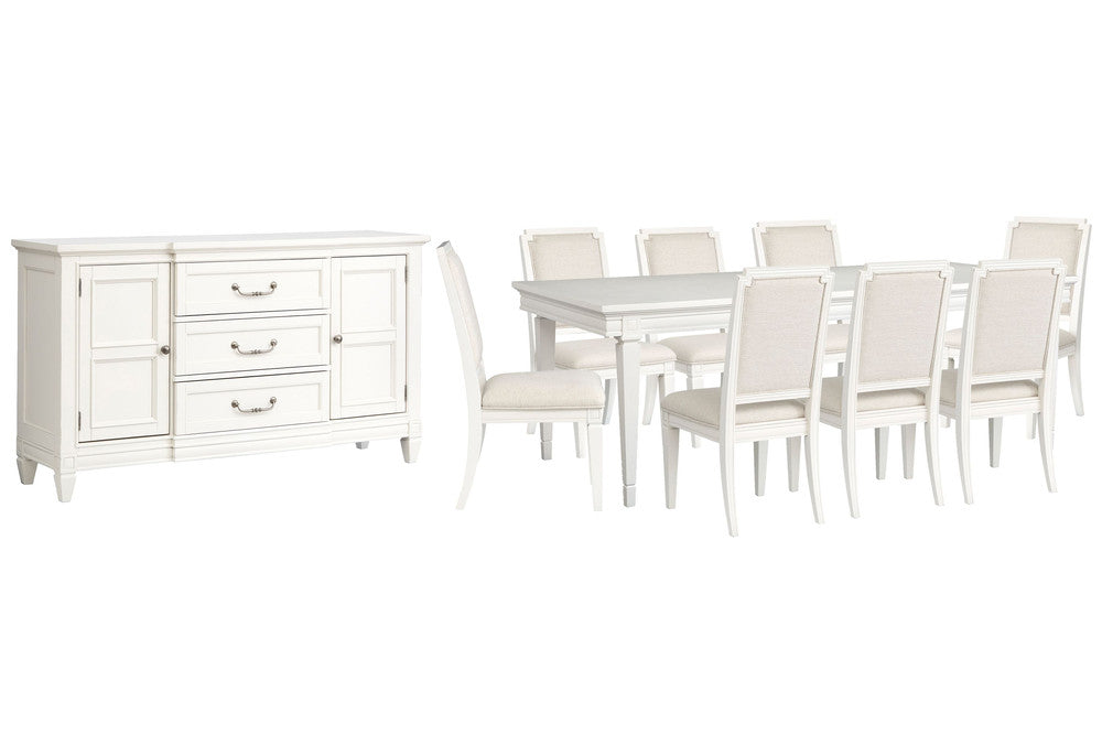 Magnussen - Willowbrook Egg Shell White Extendable Rectangular Dining Table With 8 Upholstered Side Chairs And Buffet - D5324-20-KIT17 view 1