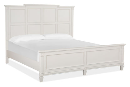 Magnussen - Willowbrook Egg Shell White King Panel Bed 2 Nightstands Drawer Dresser With Landscape Mirror And Door Chest - B5324-64-KIT6 view 2