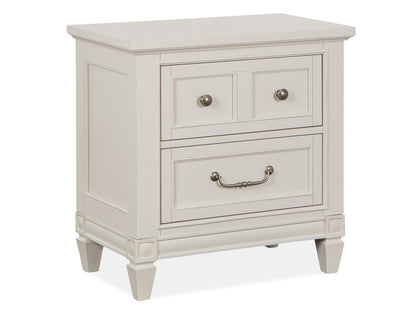 Magnussen - Willowbrook Egg Shell White King Panel Bed 2 Nightstands Drawer Dresser With Landscape Mirror And Door Chest - B5324-64-KIT6 view 5