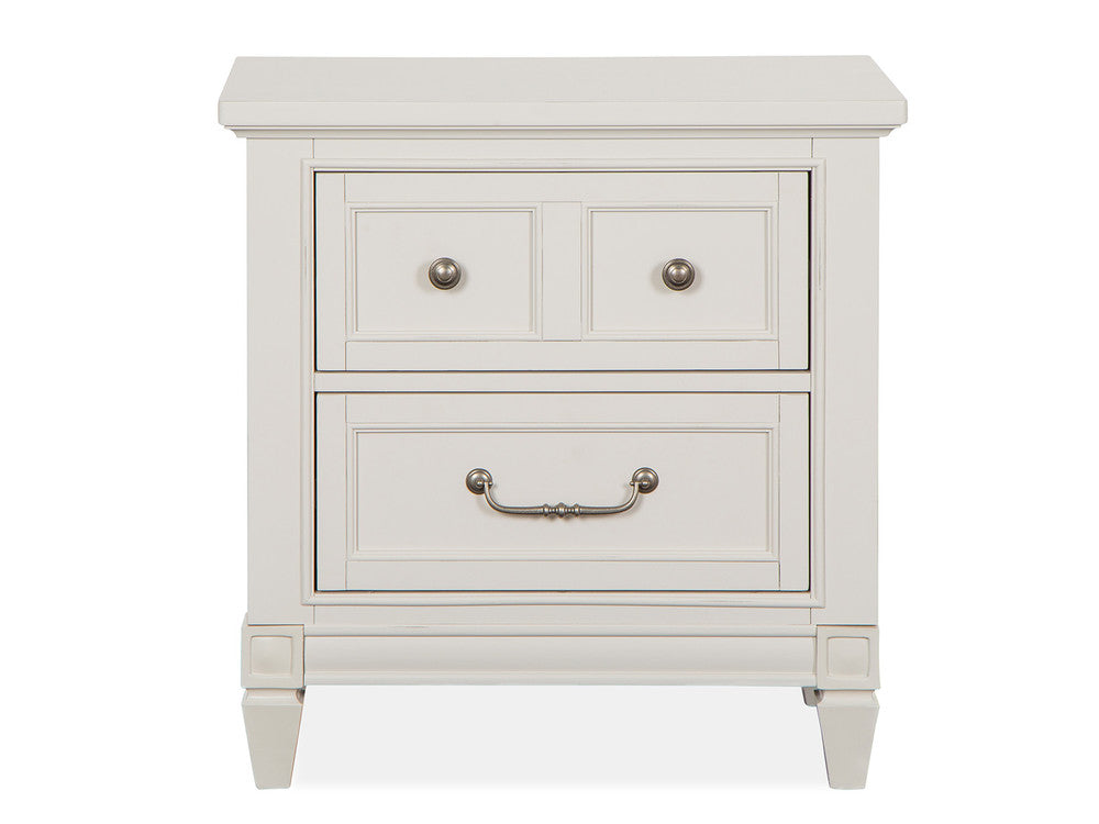 Magnussen - Willowbrook Egg Shell White King Panel Bed 2 Nightstands Drawer Dresser With Landscape Mirror And Door Chest - B5324-64-KIT6 view 6