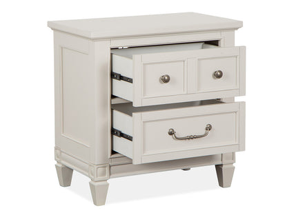 Magnussen - Willowbrook Egg Shell White King Panel Bed 2 Nightstands Drawer Dresser With Landscape Mirror And Door Chest - B5324-64-KIT6 view 8