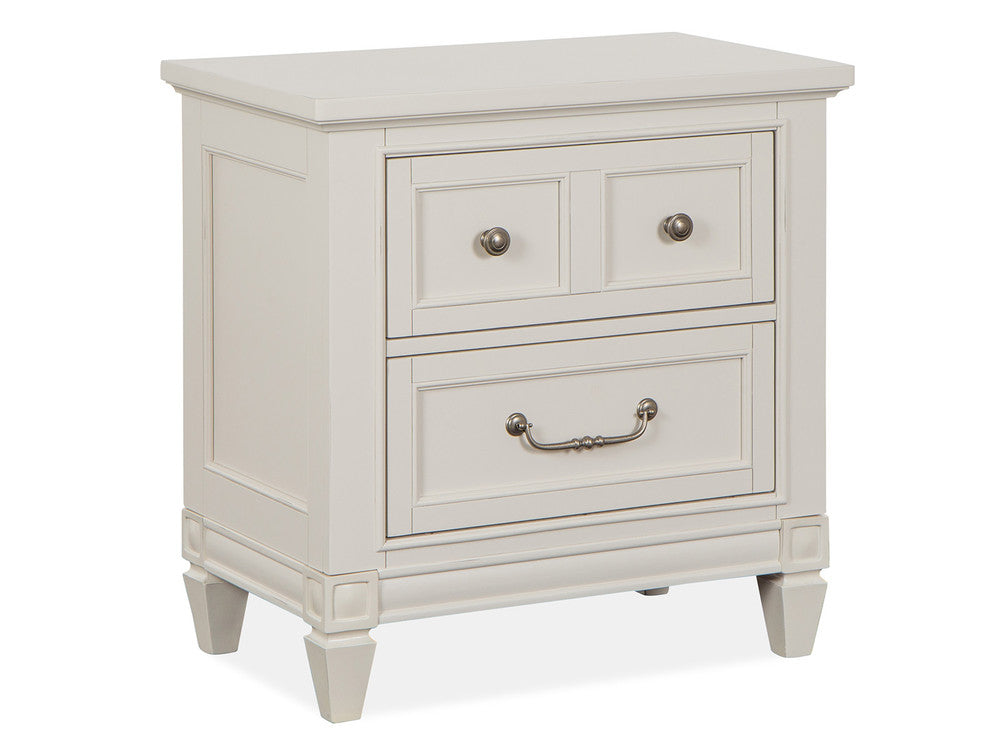 Magnussen - Willowbrook Egg Shell White Queen Panel Bed 2 Nightstands Drawer Dresser With Landscape Mirror And Door Chest - B5324-54-KIT6 view 5