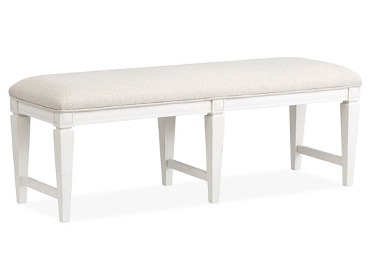 Magnussen - Willowbrook Egg Shell White Upholstered Bench - D5324-68 view 1