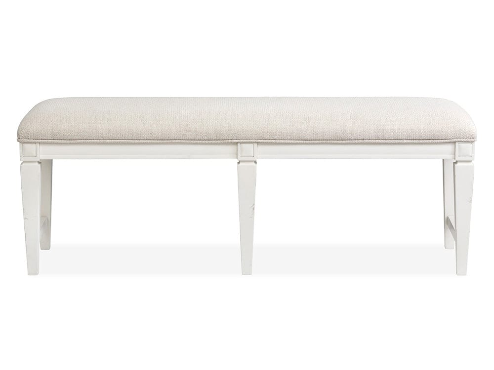 Magnussen - Willowbrook Egg Shell White Upholstered Bench - D5324-68 view 2