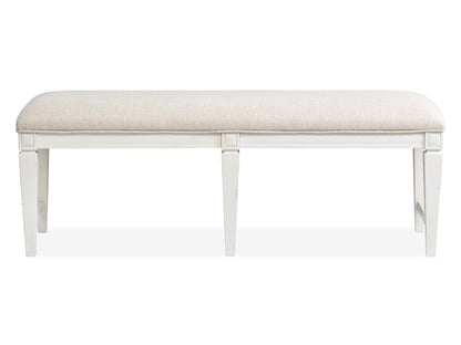 Magnussen - Willowbrook Egg Shell White Upholstered Bench - D5324-68 view 2