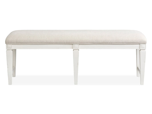 Magnussen - Willowbrook Egg Shell White Upholstered Bench - D5324-68 view 2