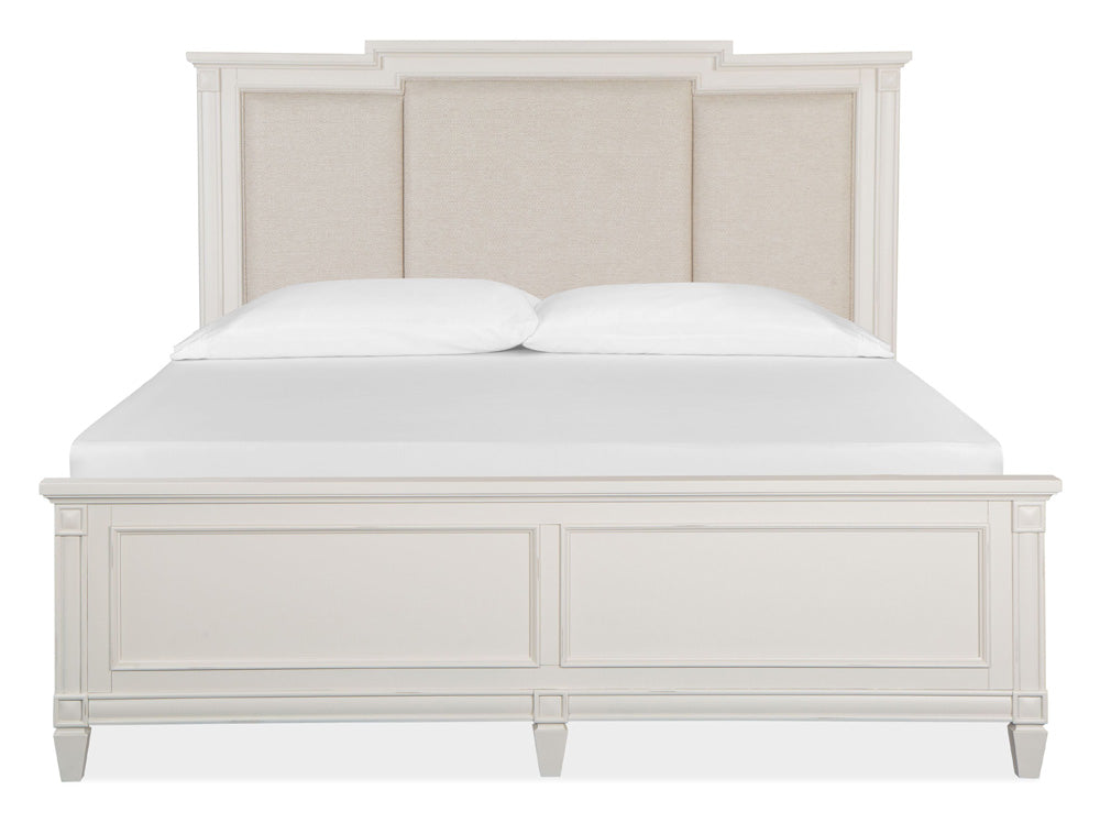 Magnussen - Willowbrook Egg Shell White With Slight Rub Through California King Panel Upholstered Bed - B5324-75 view 2