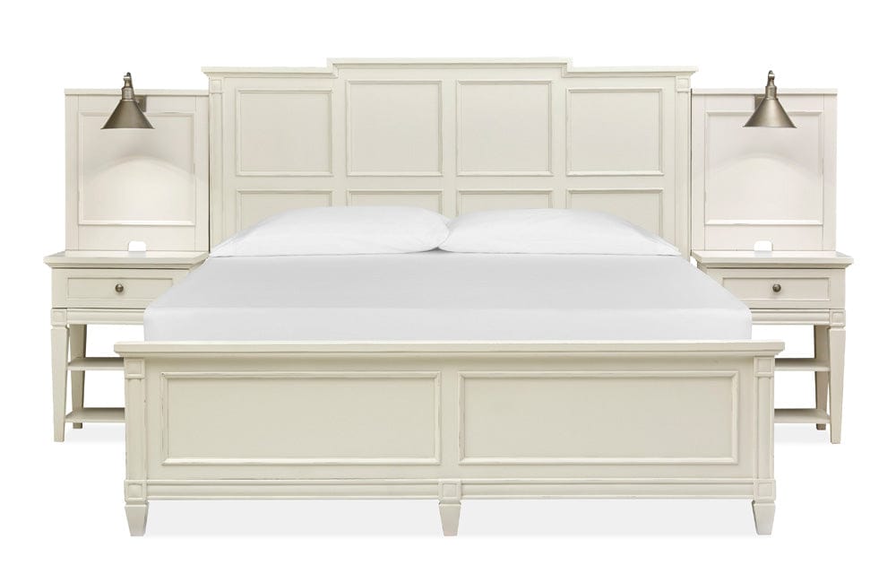 Magnussen - Willowbrook Egg Shell White With Slight Rub Through California King Wall Panel Bed - B5324-74B view 2