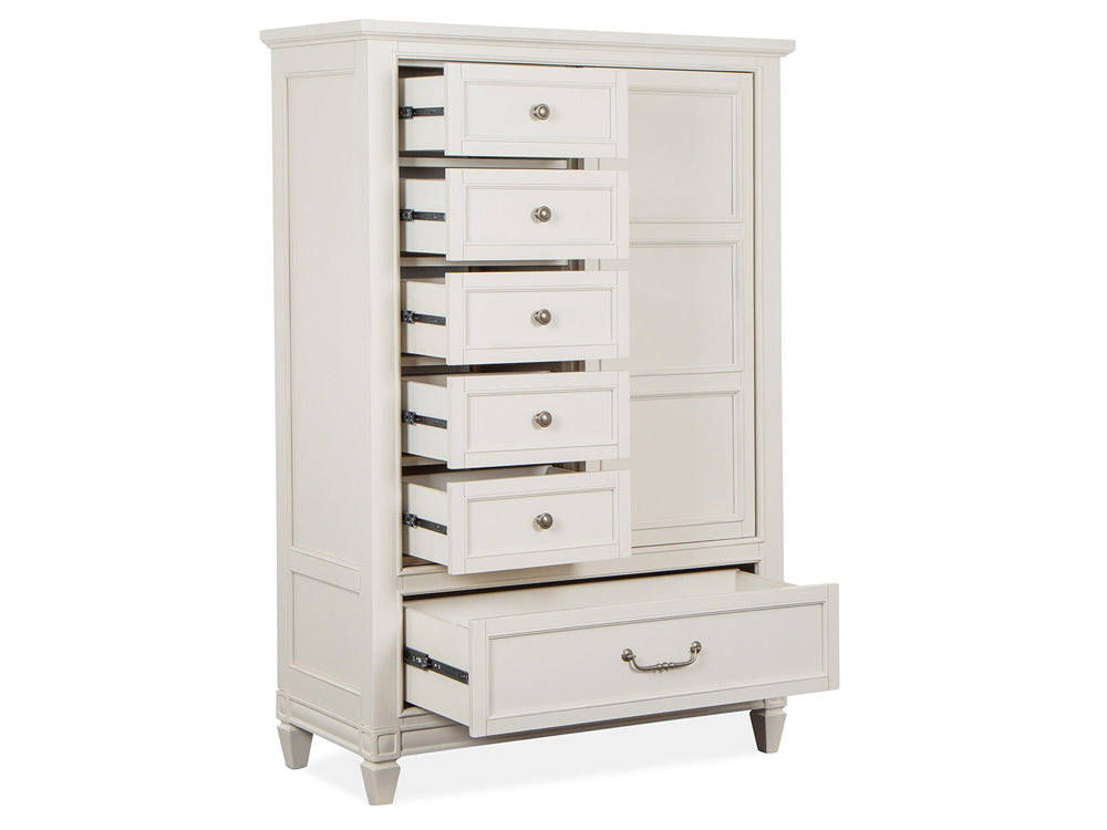 Magnussen - Willowbrook Egg Shell White With Slight Rub Through Door Chest - B5324-13 view 4