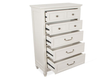 Magnussen - Willowbrook Egg Shell White With Slight Rub Through Drawer Chest - B5324-10 view 4