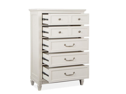 Magnussen - Willowbrook Egg Shell White With Slight Rub Through Drawer Chest - B5324-10 view 5