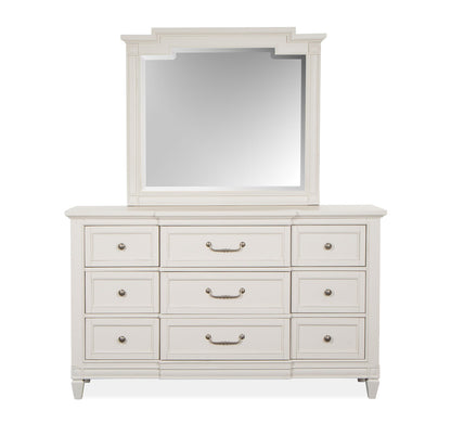 Magnussen - Willowbrook Egg Shell White With Slight Rub Through Drawer Dresser With Landscape Mirror - B5324-2040 view 2