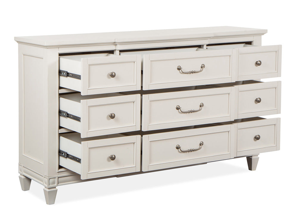 Magnussen - Willowbrook Egg Shell White With Slight Rub Through Drawer Dresser With Landscape Mirror - B5324-2040 view 8