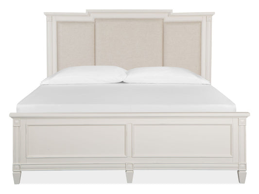 Magnussen - Willowbrook Egg Shell White With Slight Rub Through King Panel Upholstered Bed - B5324-65 view 2