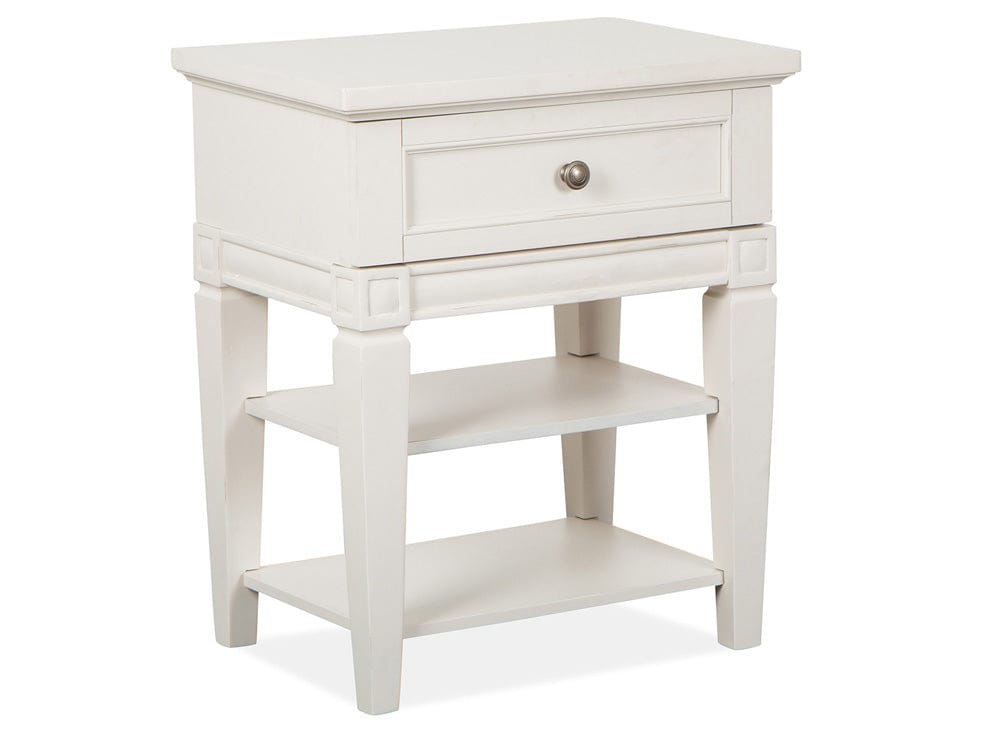 Magnussen - Willowbrook Egg Shell White With Slight Rub Through Open Nightstand - B5324-05 view 1