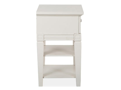 Magnussen - Willowbrook Egg Shell White With Slight Rub Through Open Nightstand - B5324-05 view 3