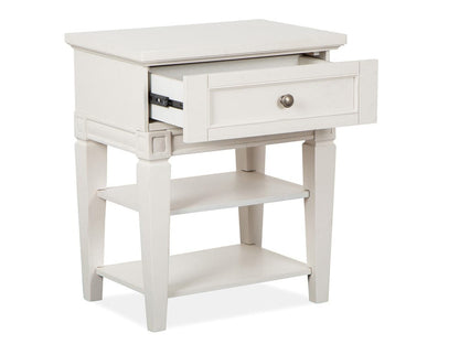 Magnussen - Willowbrook Egg Shell White With Slight Rub Through Open Nightstand - B5324-05 view 4