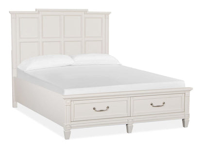 Magnussen - Willowbrook Egg Shell White With Slight Rub Through Queen Panel Storage Bed - B5324-54A view 1