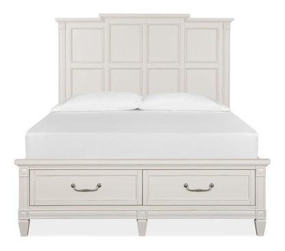 Magnussen - Willowbrook Egg Shell White With Slight Rub Through Queen Panel Storage Bed - B5324-54A view 3