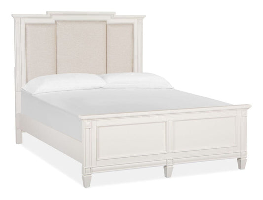 Magnussen - Willowbrook Egg Shell White With Slight Rub Through Queen Panel Upholstered Bed - B5324-55 view 1