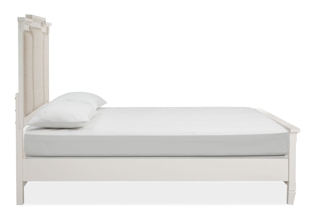 Magnussen - Willowbrook Egg Shell White With Slight Rub Through Queen Panel Upholstered Bed - B5324-55 view 3