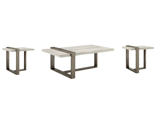Magnussen - Wiltshire Sea Shell Rectangular Cocktail Table With 2 End Table - T4701-43KIT2 view 1