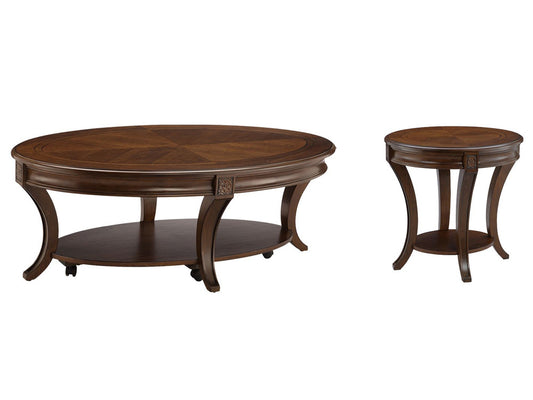 Magnussen - Winslet Cherry Round Caster Cocktail Table With End Table - T4115-47KIT3 view 1