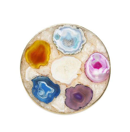 Maitland Smith - Agate Trivets With Gold Trim - 8410-12 veiw 1